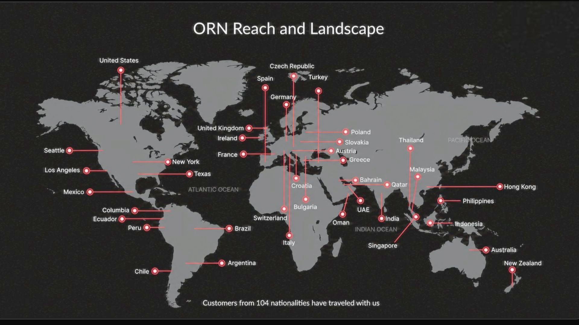 ORN worldwide presence map